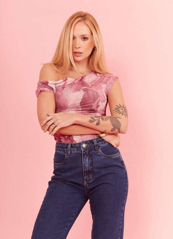 In Love - Blusa Nathalia Rosa Manchado Rosa 4