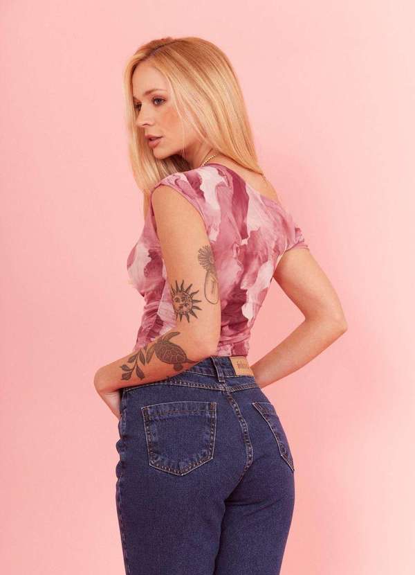 In Love - Blusa Nathalia Rosa Manchado Rosa 5