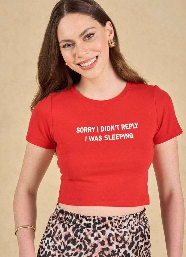 In Love - Blusa Sorry Vermelho Vermelho 5