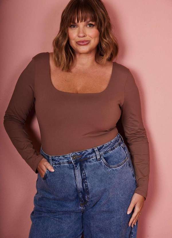 In Love - Body Poliamida Luiza Castanha Marrom 8