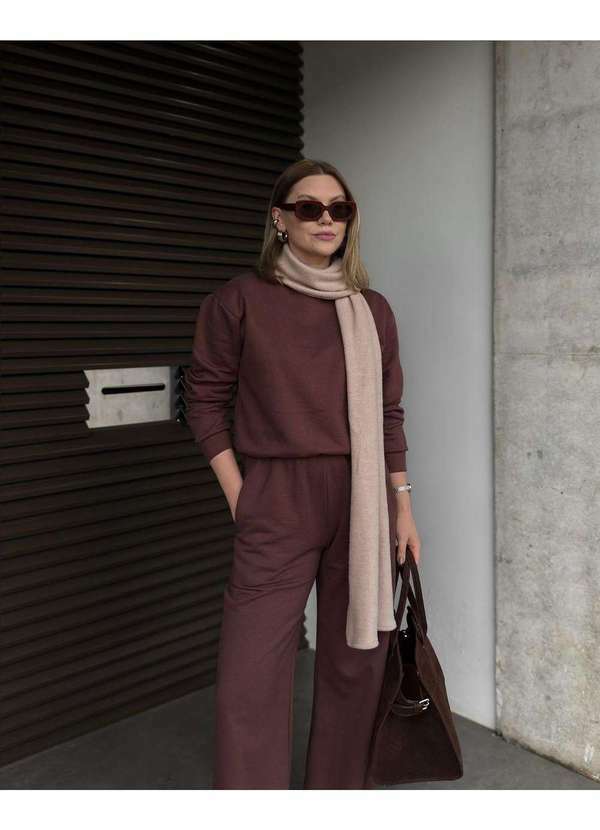 In Love - Calça de Moletom Anna Marrom Marrom 8