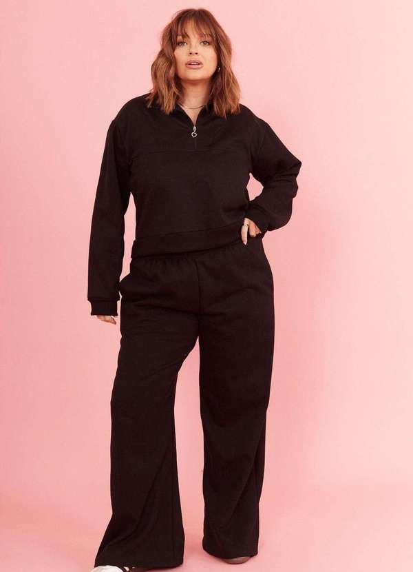 In Love - Calça de Moletom Camile Preto Preto 1