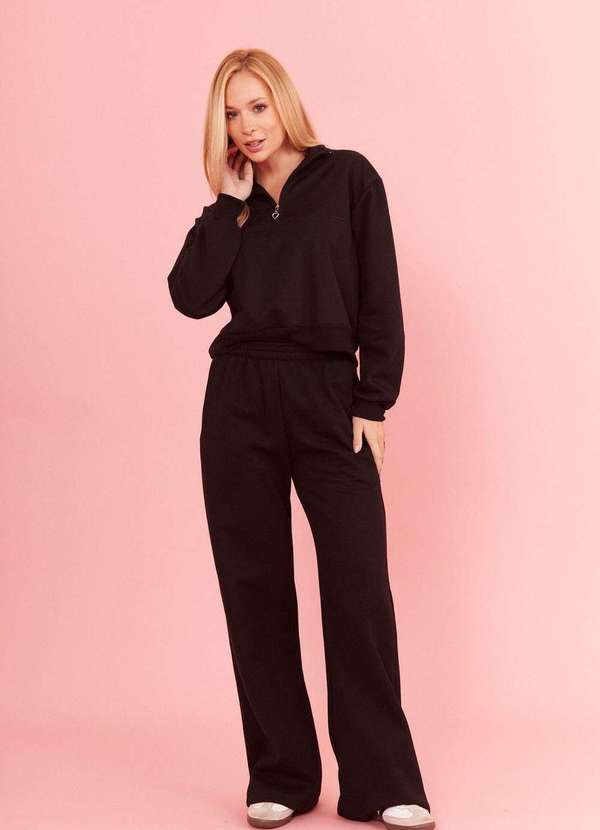 In Love - Calça de Moletom Camile Preto Preto 2