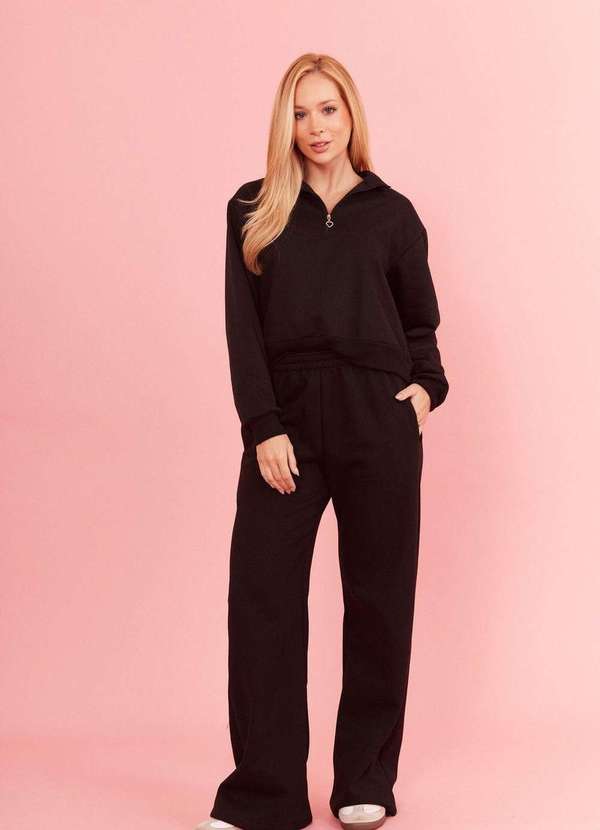 In Love - Calça de Moletom Camile Preto Preto 6