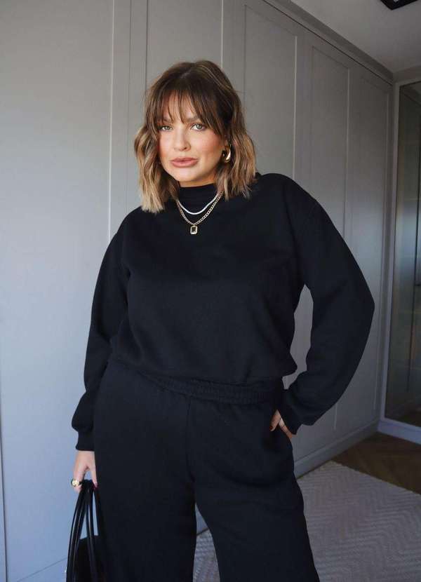 In Love - Casaco de Moletom Anna Preto Preto 1