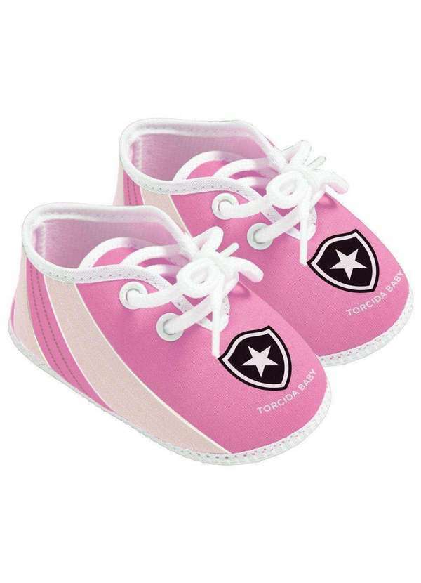 Torcida Baby - Chuteira Bebê Botafogo Rosa Oficial - Torcida Baby Rosa