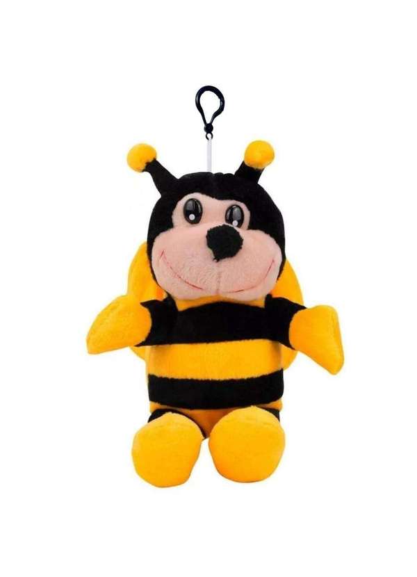 Minas de Presentes - Abelha Prendedor Pelúcia 17cm Preto