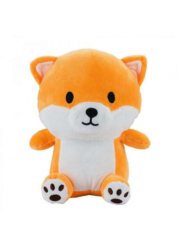 Minas de Presentes - Cachorro Pelúcia Laranja Sentado Fofinho 22cm Laranja