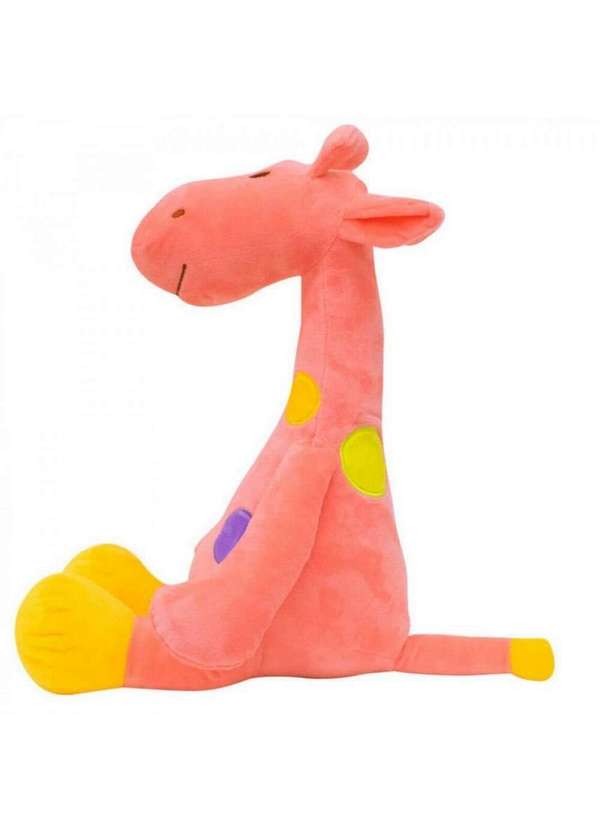 Minas de Presentes - Pelúcia Girafa Rosa Pintas Coloridas 37cm Rosa 3