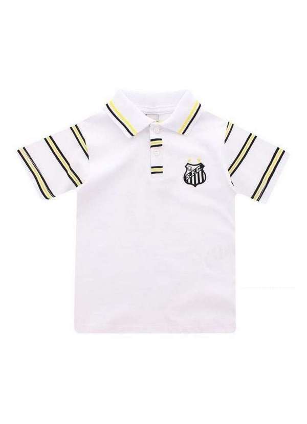 Revedor - Camisa Polo Infantil Santos Branca Oficial Branco