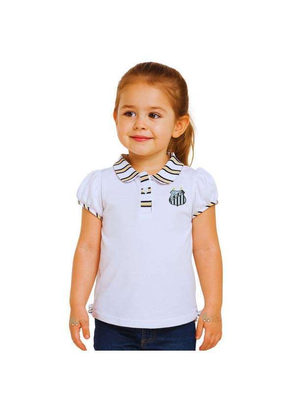 Revedor - Camisa Polo Infantil Santos Feminina Oficial Branco