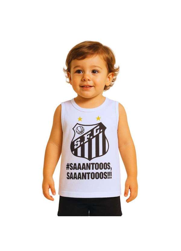 Revedor - Camiseta Infantil Santos Regata Oficial Branco