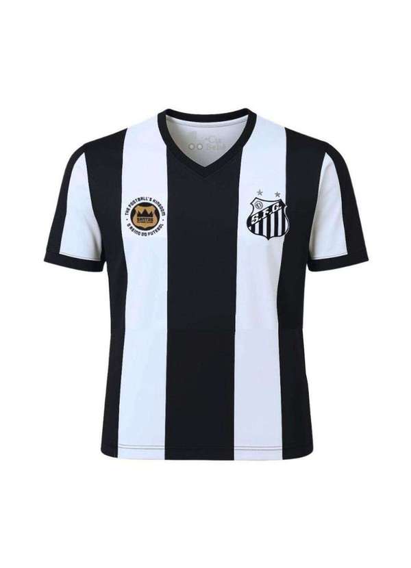 Revedor - Camiseta Santos Bebê Infantil Juvenil Listrada Oficial Branco 5