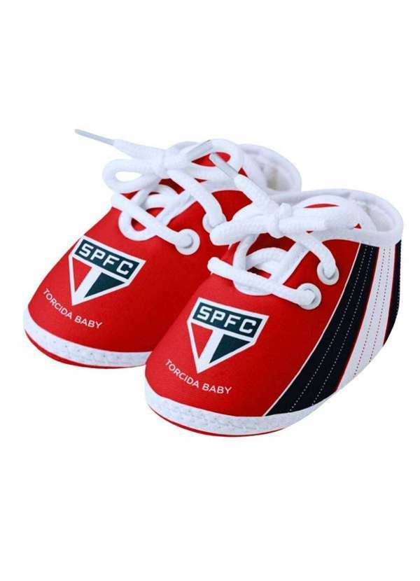 Torcida Baby - Chuteira Sapatinho Bebê São Paulo Vermelho Torcida Baby Vermelho