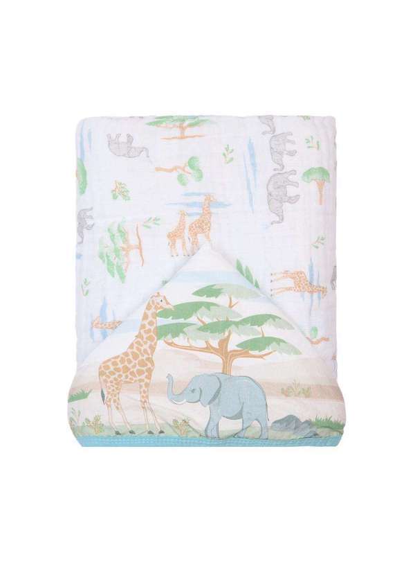 Papi - Toalha de Banho Infantil Soft com Capuz Africa 90x80cm Papi Verde