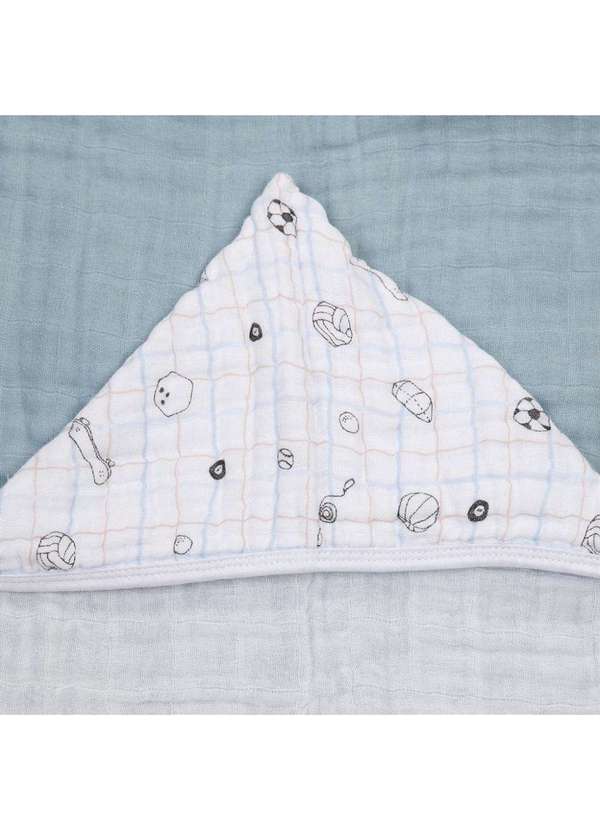 Papi - Toalha de Banho Infantil Soft Premium com Capuz Esporte Papi Verde 2