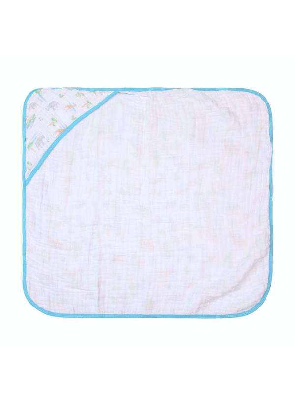Papi - Toalha de Banho Soft Infantil Africa c/ Capuz 80x80cm Papi Azul 3