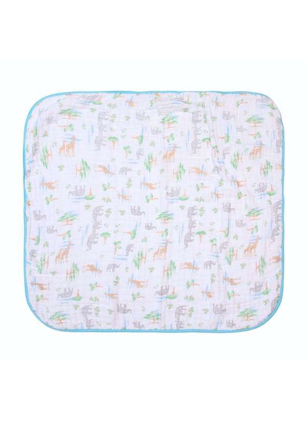 Papi - Toalha de Banho Soft Infantil Africa c/ Capuz 80x80cm Papi Azul 4