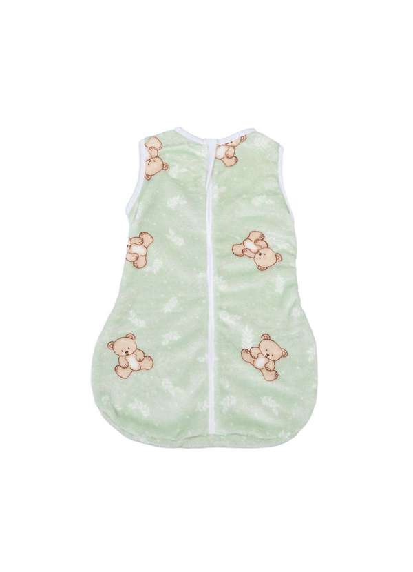 Papi - Saco de Dormir Bebê em Microfibra Estampa Ursinho Papi Verde