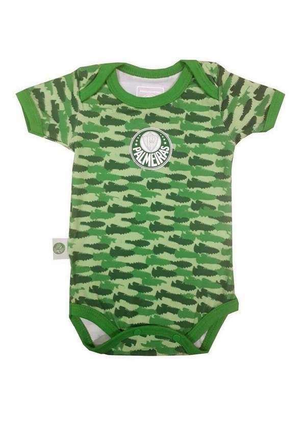 Revedor - Body Palmeiras Manga Curta Camuflado Oficial Verde