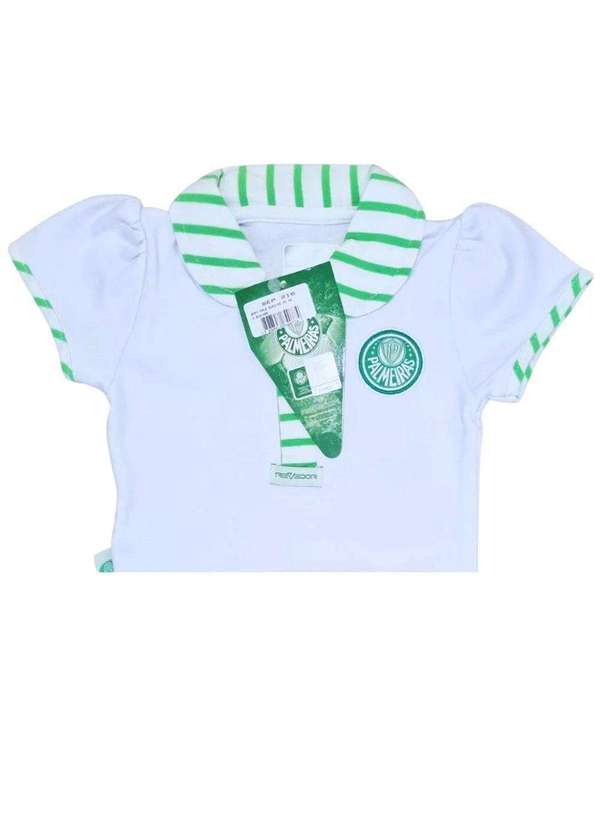 Revedor - Body Palmeiras Manga Curta Feminino Oficial Branco 3