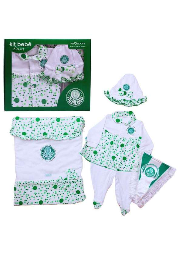 Revedor - Kit Bebê Palmeiras Luxo Meninas Saída de Maternidade Oficial Branco