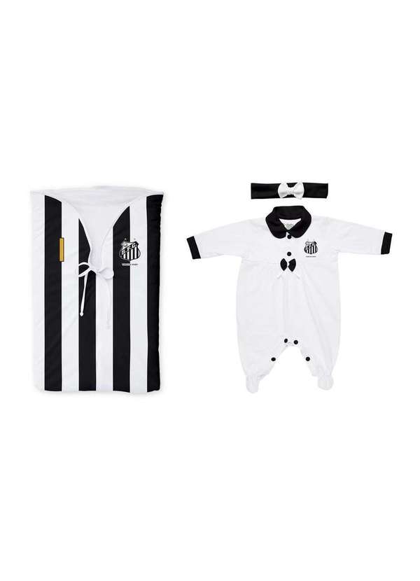 Torcida Baby - Kit Bebê Santos Saída Maternidade Feminino - Torcida Baby Branco