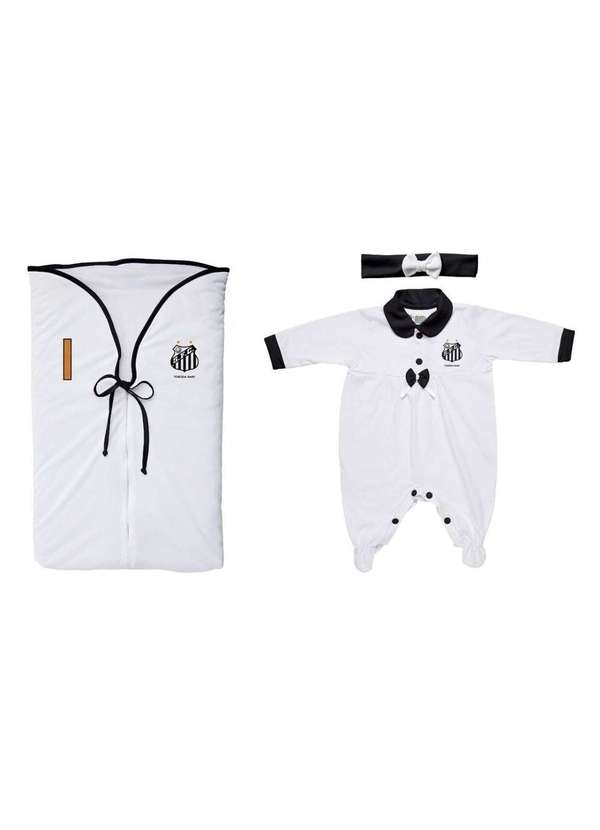 Torcida Baby - Kit Saída Maternidade Santos Meninas - Torcida Baby Branco