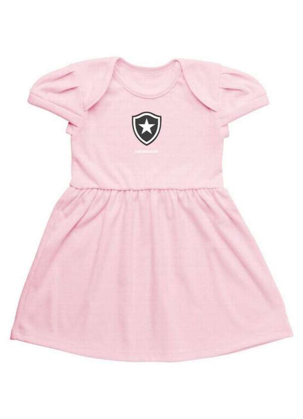 Torcida Baby - Vestido Infantil Botafogo Rosa Torcida Baby Rosa