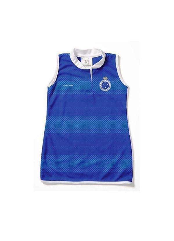 Torcida Baby - Vestido Infantil Cruzeiro Tubinho - Torcida Baby Branco / Azul