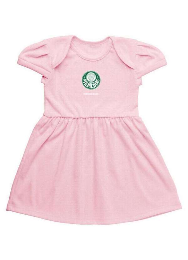 Torcida Baby - Vestido Infantil Palmeiras Rosa Torcida Baby Rosa