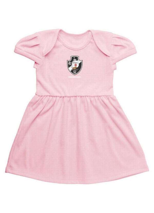 Torcida Baby - Vestido Infantil Vasco Rosa Torcida Baby Rosa