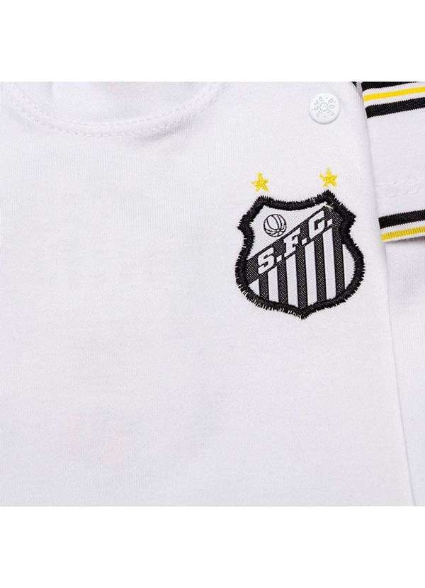 Revedor - Body Bebê Santos Manga Longa Oficial Branco 2