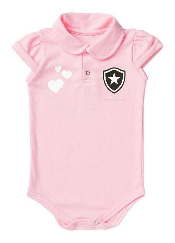 Torcida Baby - Body Botafogo Polo Rosa Torcida Baby Rosa