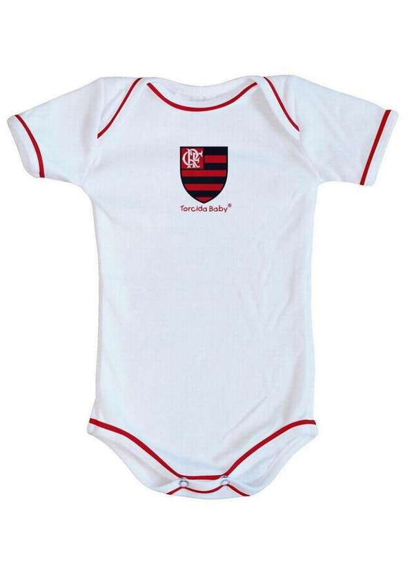 Torcida Baby - Body Flamengo Oficial Branco - Torcida Baby Branco
