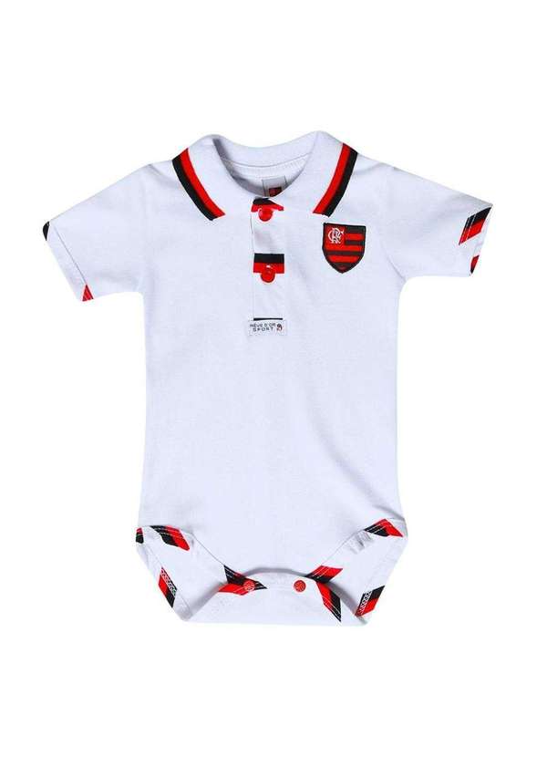 Revedor - Body Flamengo Pólo Manga Curta Oficial Branco 2
