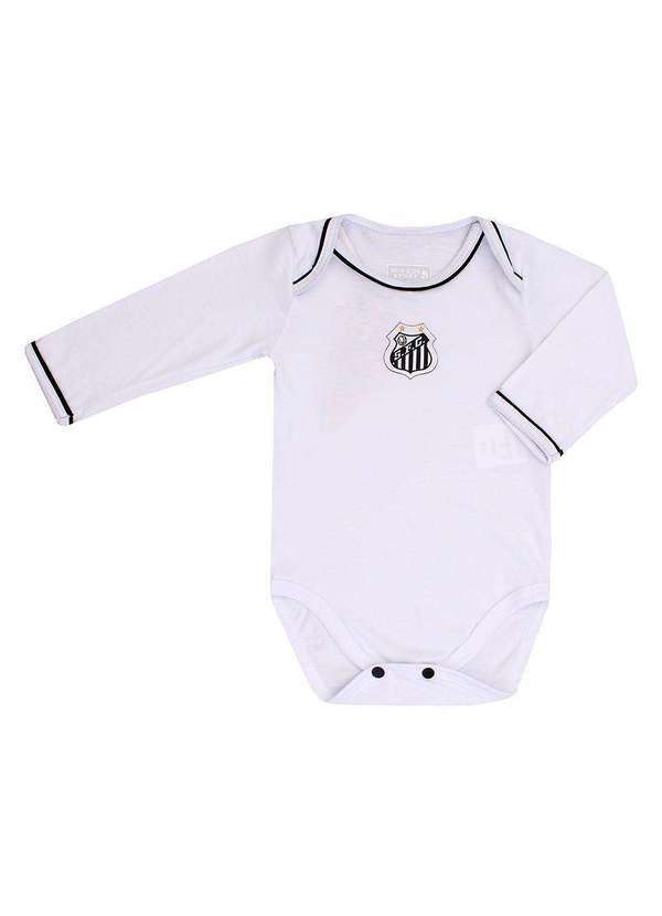 Revedor - Body Santos Manga Longa Branco Unissex Oficial Branco