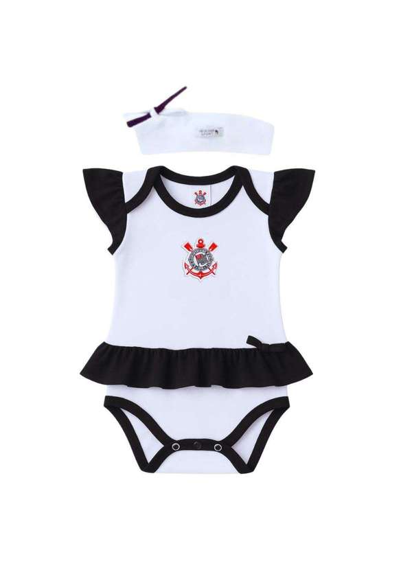 Revedor - Body Vestido Corinthians com e Tiara Oficial Branco 2