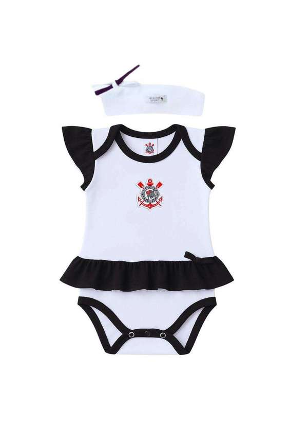 Revedor - Body Vestido Corinthians com e Tiara Oficial Branco 5
