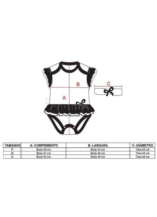 Revedor - Body Vestido Corinthians com e Tiara Oficial Branco 7