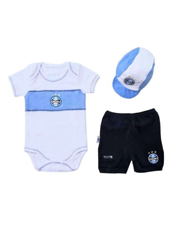 Revedor - Conjunto Curto Grêmio com Body Shorts e Boné Oficial Branco