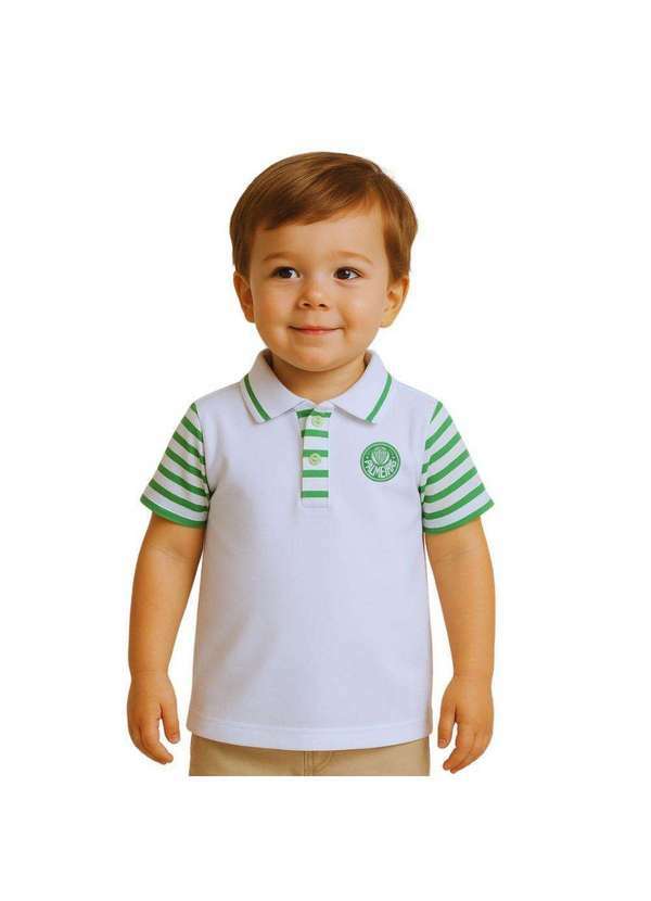 Revedor - Camisa Infantil Palmeiras Polo Branca Oficial Branco