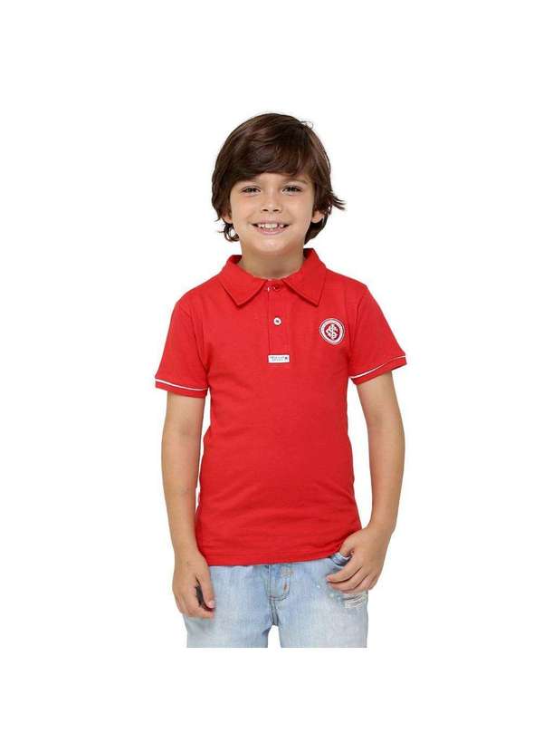 Revedor - Camisa Polo Infantil Internacional Vermelha Oficial Vermelho