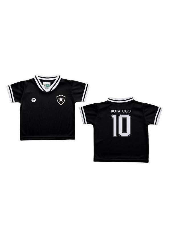 Torcida Baby - Camiseta Infantil Botafogo Preta - Torcida Baby Preto / Branco