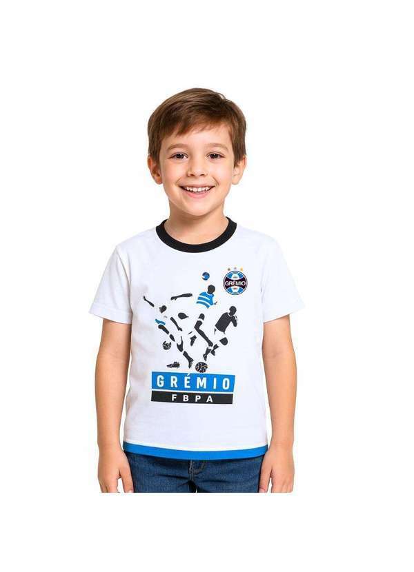 Revedor - Camiseta Infantil Grêmio Tricolor Gaúcho Oficial Branco / Azul