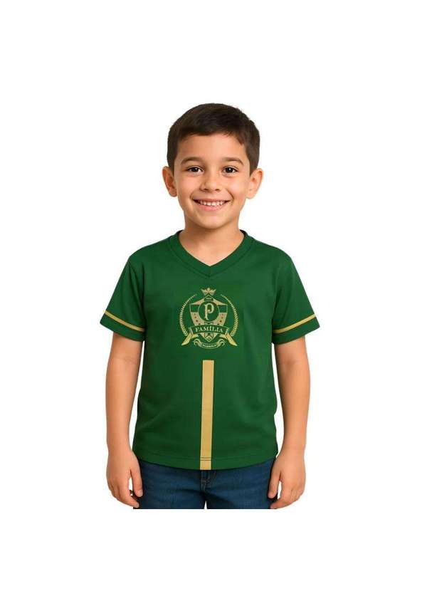 Revedor - Camiseta Infantil Palmeiras Dourada Oficial Verde