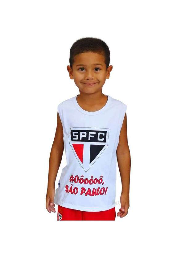 Revedor - Camiseta Infantil São Paulo Regata Oficial Branco 4