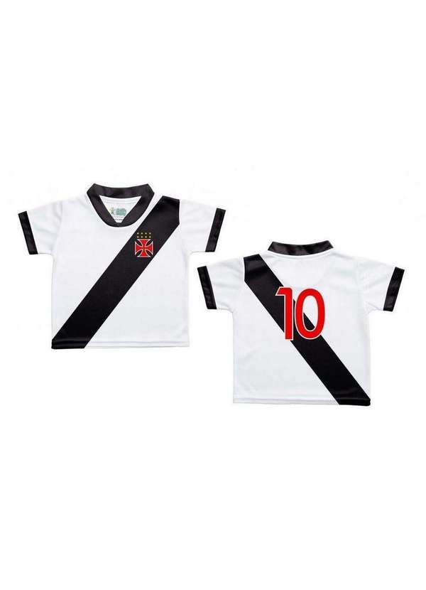 Torcida Baby - Camiseta Infantil Vasco Branca - Torcida Baby Branco / Preto