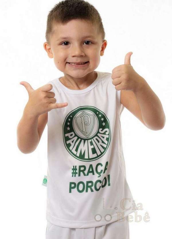 Revedor - Camiseta Regata Infantil Palmeiras Oficial Branco 3