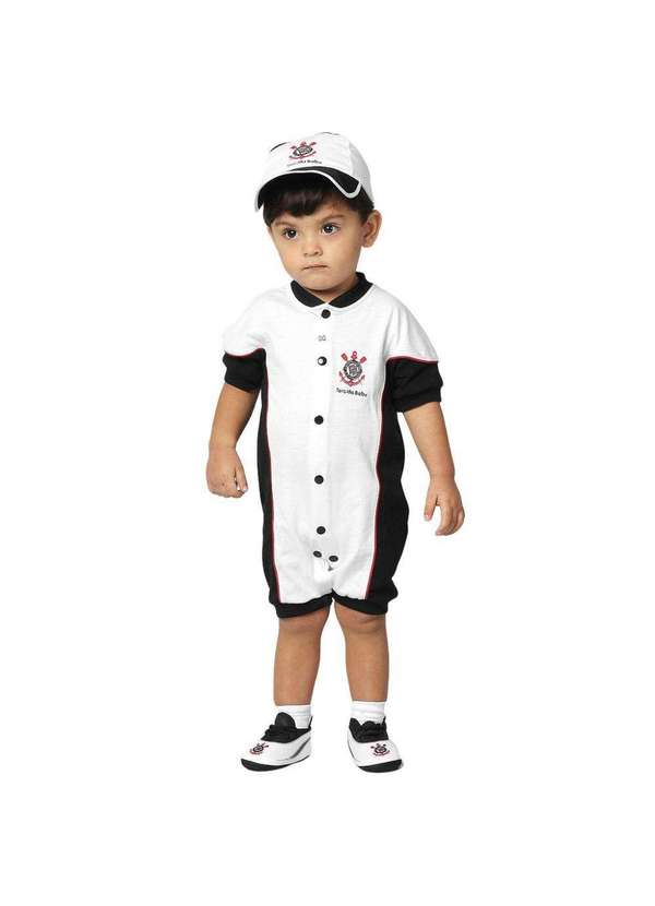 Torcida Baby - Kit Bebê Corinthians 3 Peças Torcida Baby Branco